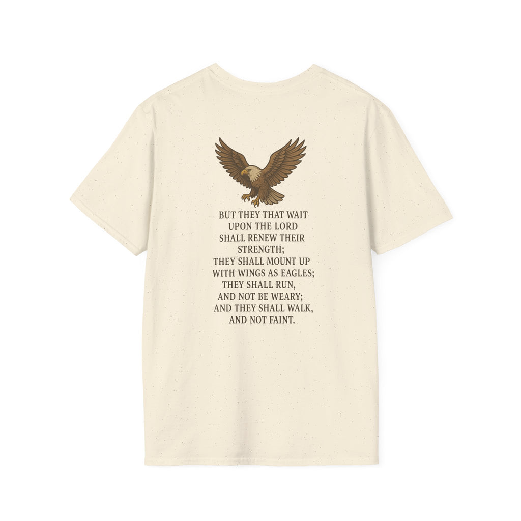 Inspirational Eagle T-Shirt, Motivational Quote Tee for Men and Women, Gift for Nature Lovers, Faith-Based Apparel, Casual Everyday Wear
