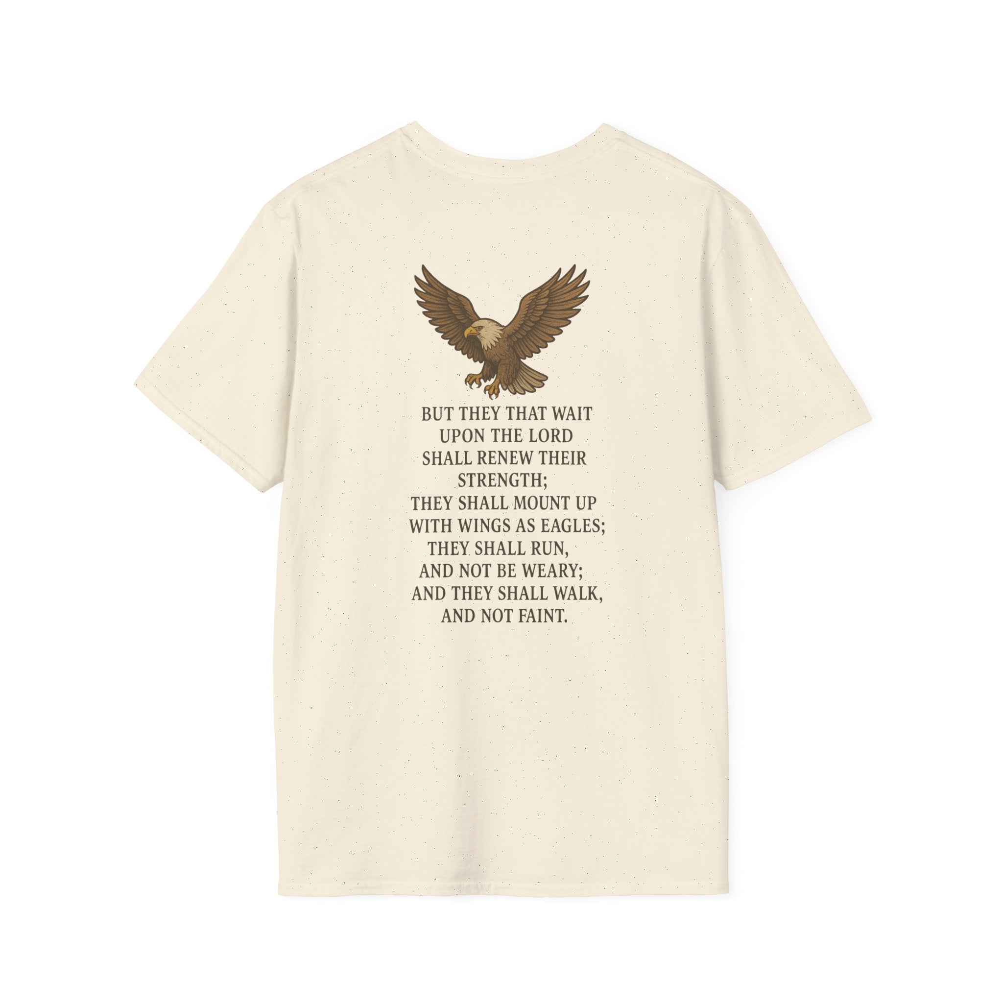 Inspirational Eagle T-Shirt, Motivational Quote Tee for Men and Women, Gift for Nature Lovers, Faith-Based Apparel, Casual Everyday Wear