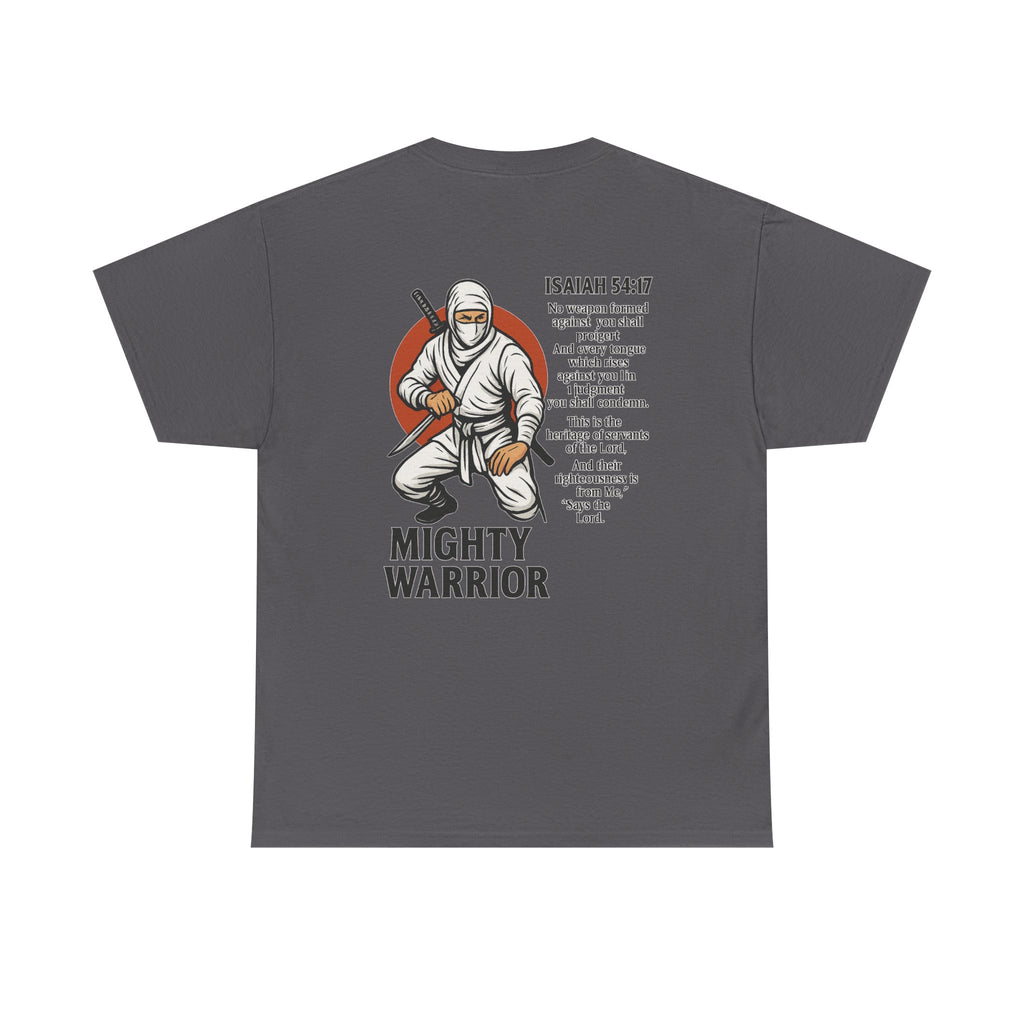 Christian Tee - Mighty Warrior Isaiah 54:17 Unisex Heavy Cotton Tee
