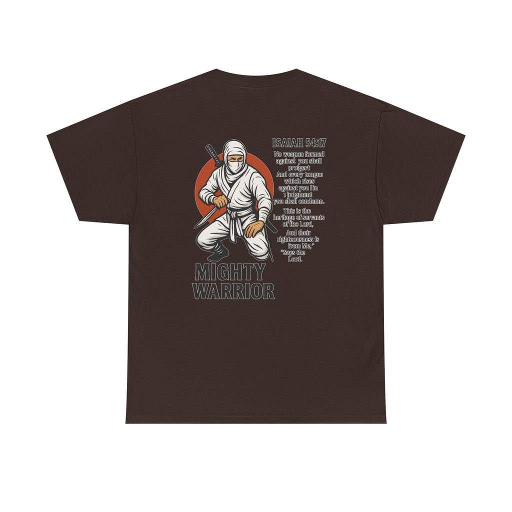 Christian Tee - Mighty Warrior Isaiah 54:17 Unisex Heavy Cotton Tee