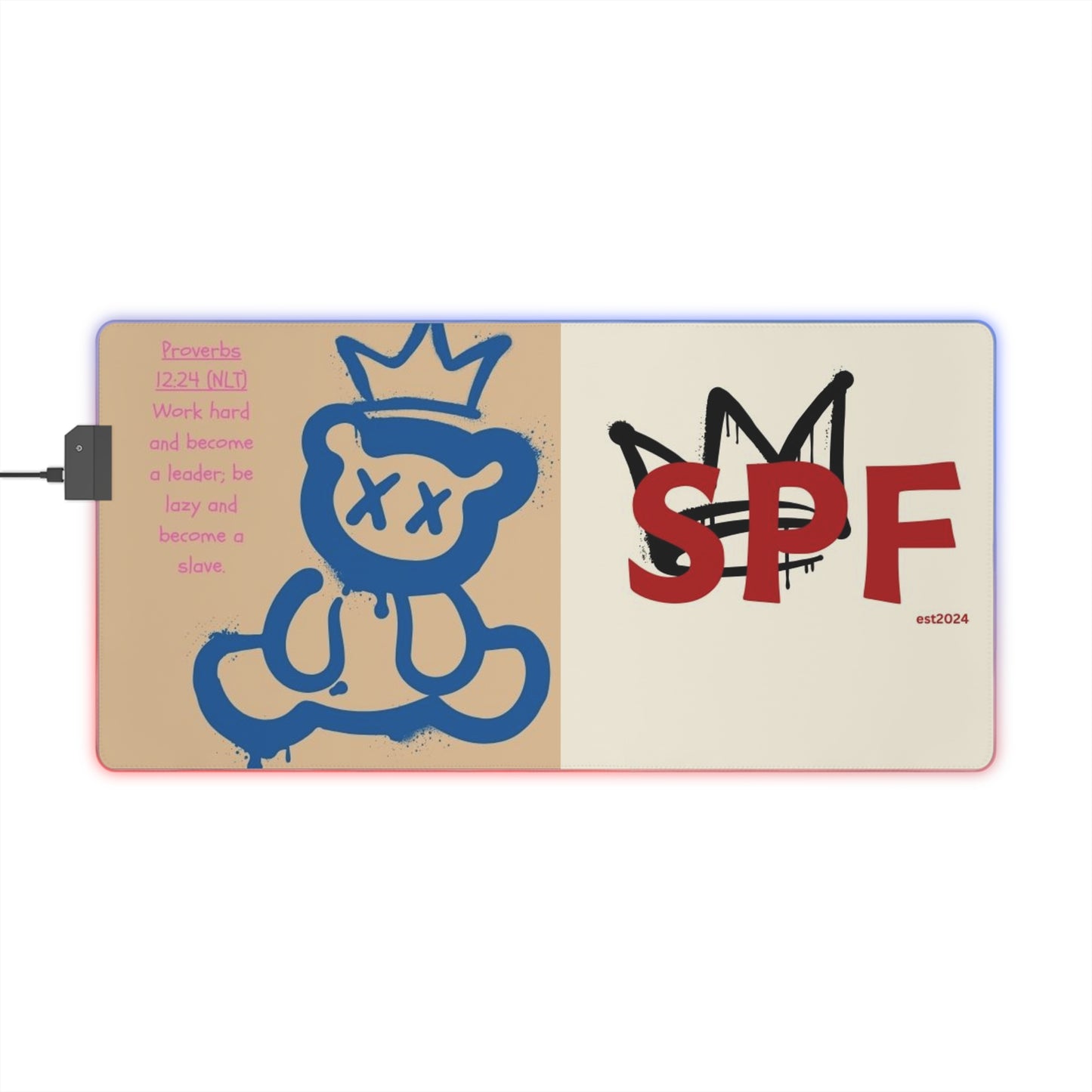 Gaming Mouse Pad - SPF Signature Courage Bear Design