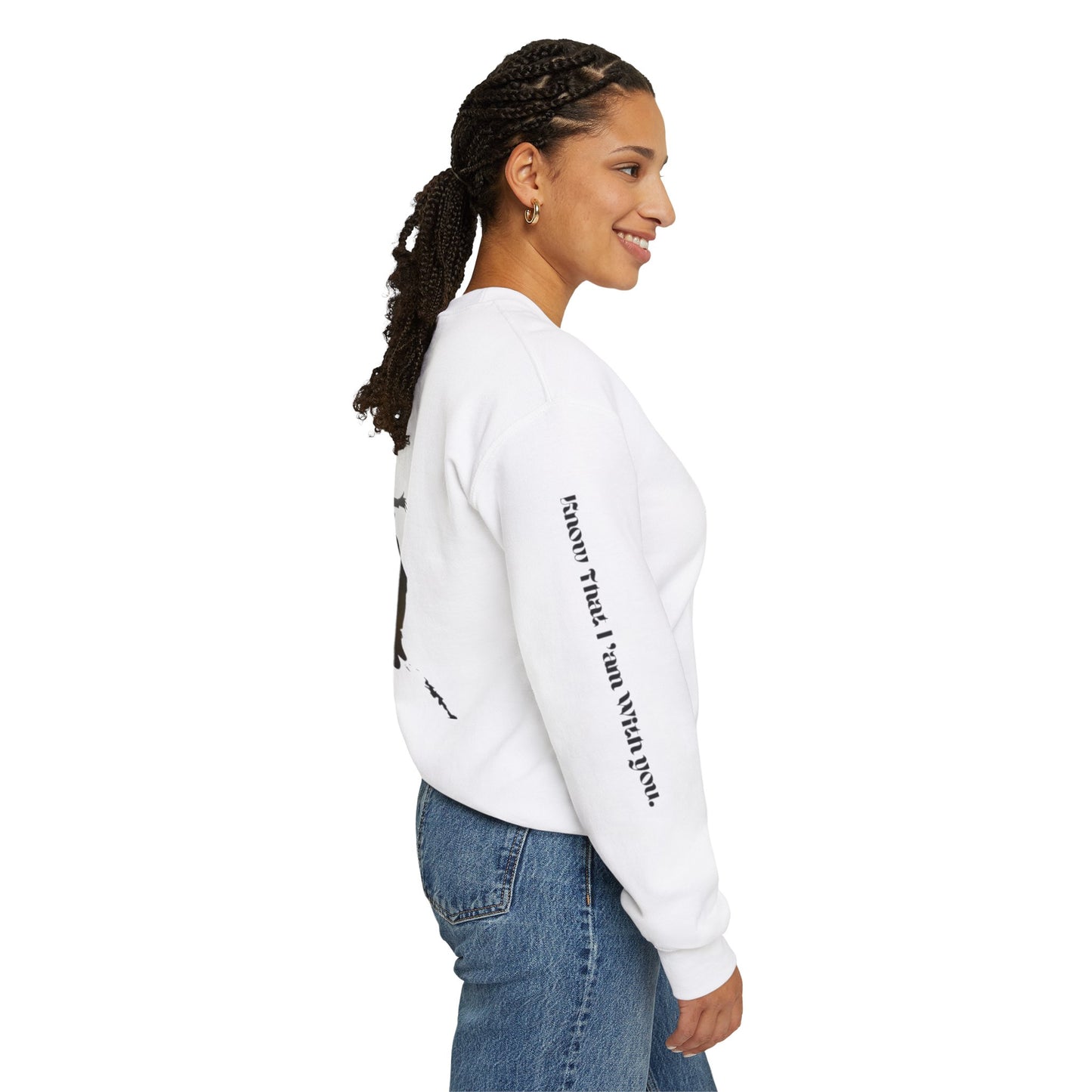 Christian Crewneck Sweatshirt - Falling into Jesus Design