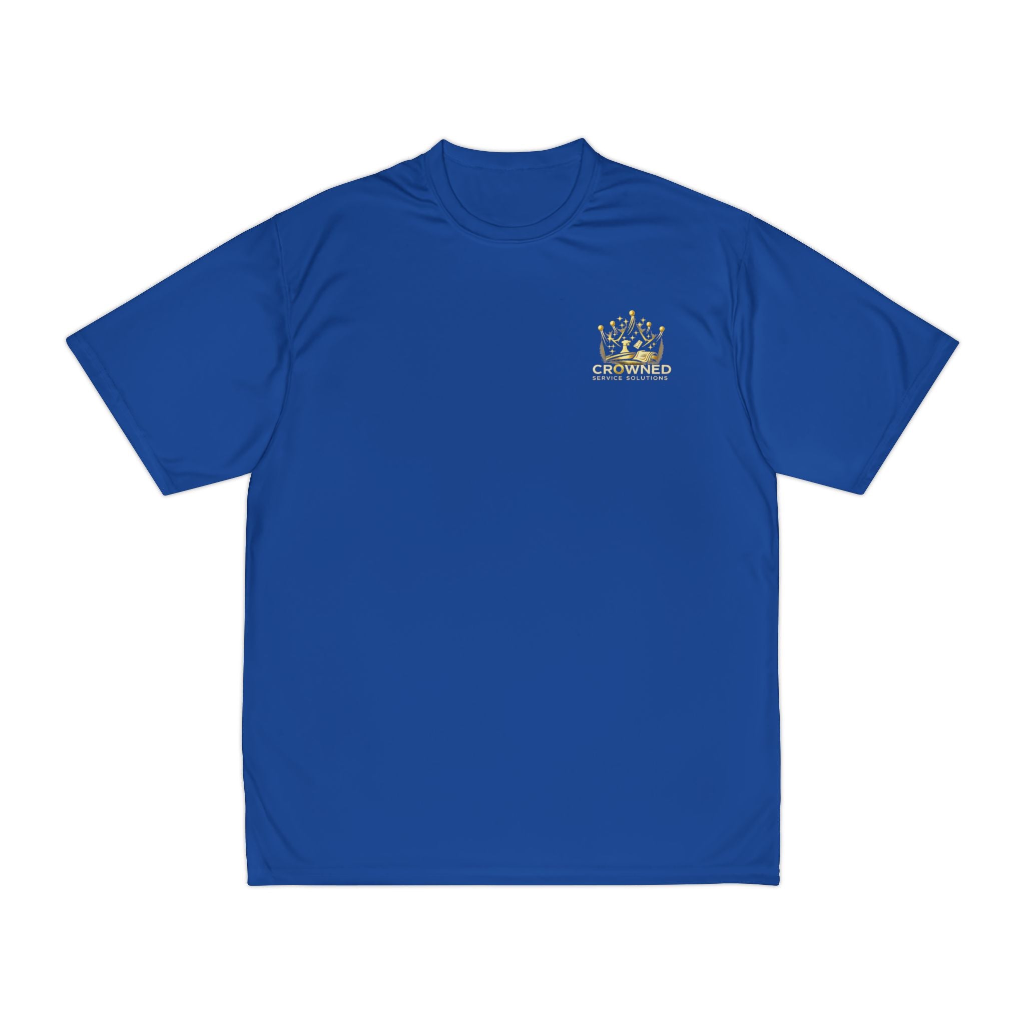 Crowned Service Solutions Performance T‑Shirt — Branded Work Tee with Logo & Contact