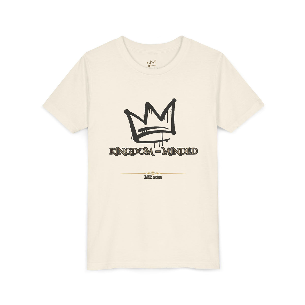 Kingdom-Minded Youth Tee — Crown Graphic Kids Shirt