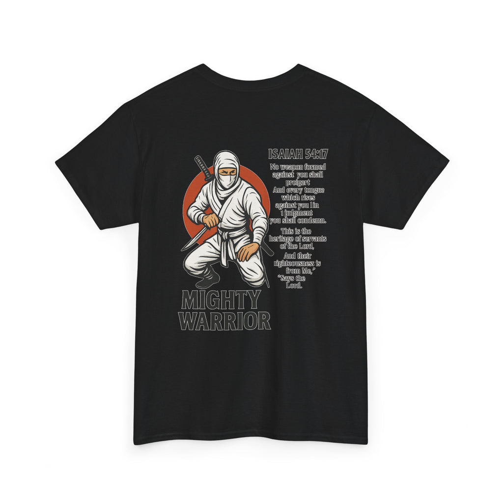 Christian Tee - Mighty Warrior Isaiah 54:17 Unisex Heavy Cotton Tee