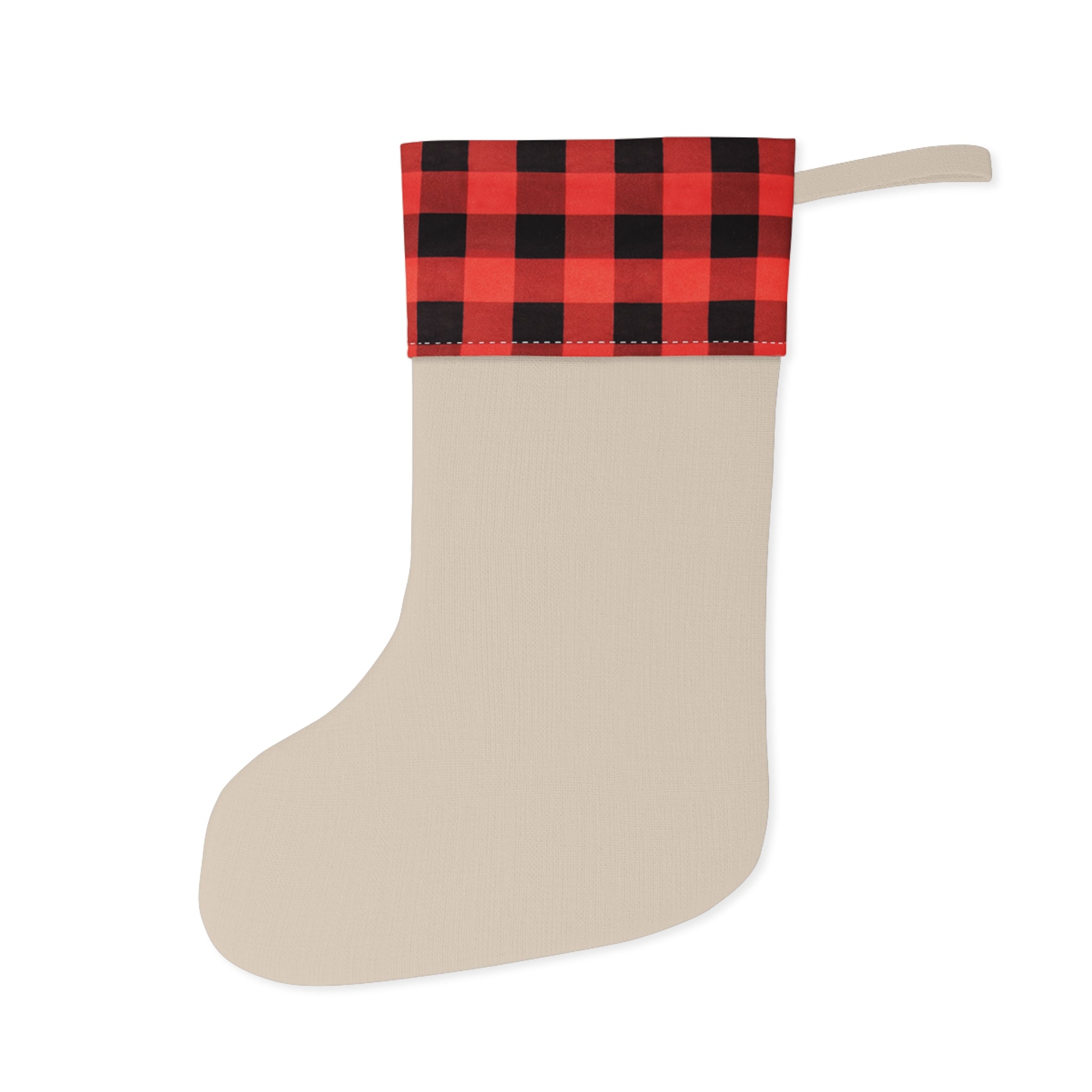 Waymaker Christmas Stocking – Red Plaid Holiday Stocking with 'Waymaker' Graphic