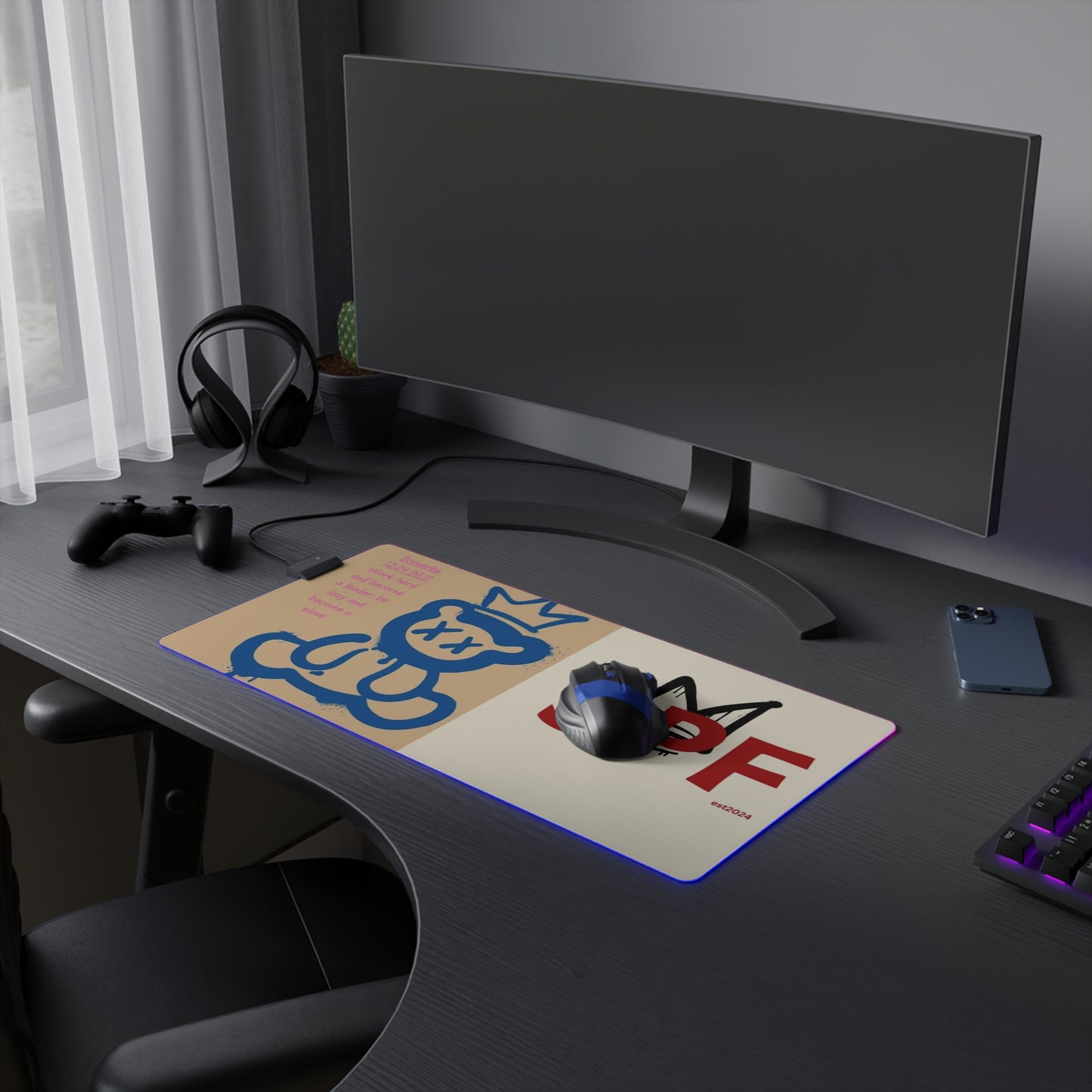 Gaming Mouse Pad - SPF Signature Courage Bear Design