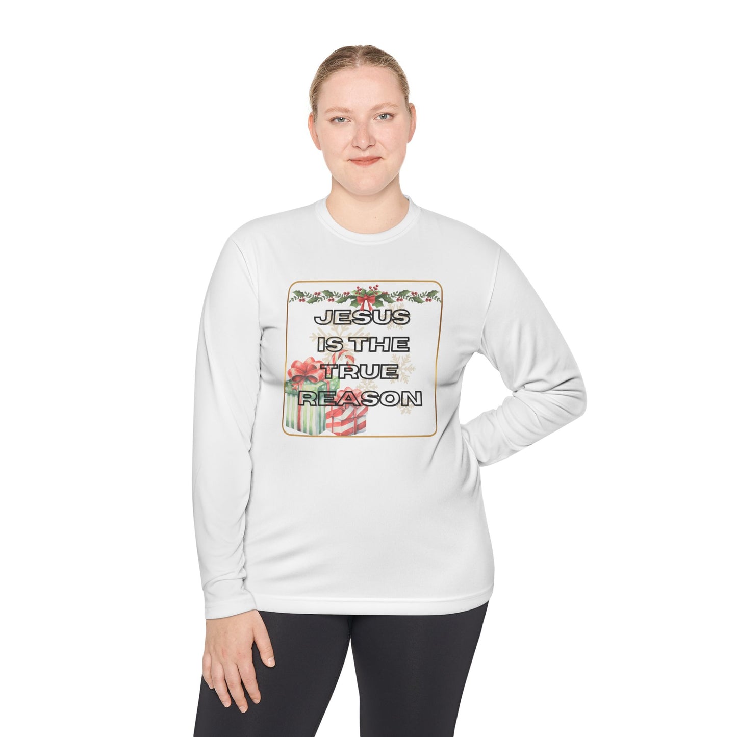 Jesus Lightweight Long Sleeve Tee - Reason for the Season Pajama Shirt