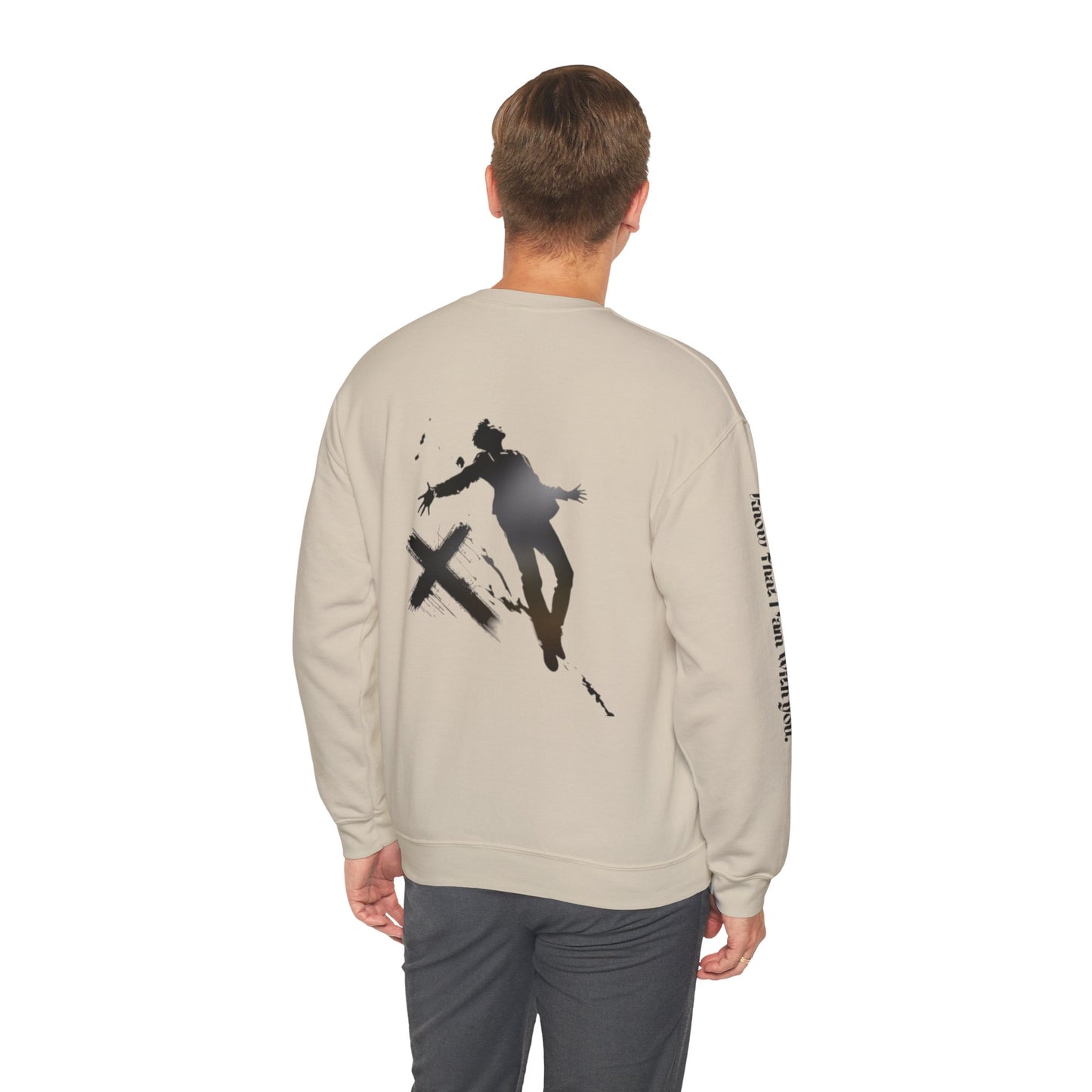 Christian Crewneck Sweatshirt - Falling into Jesus Design