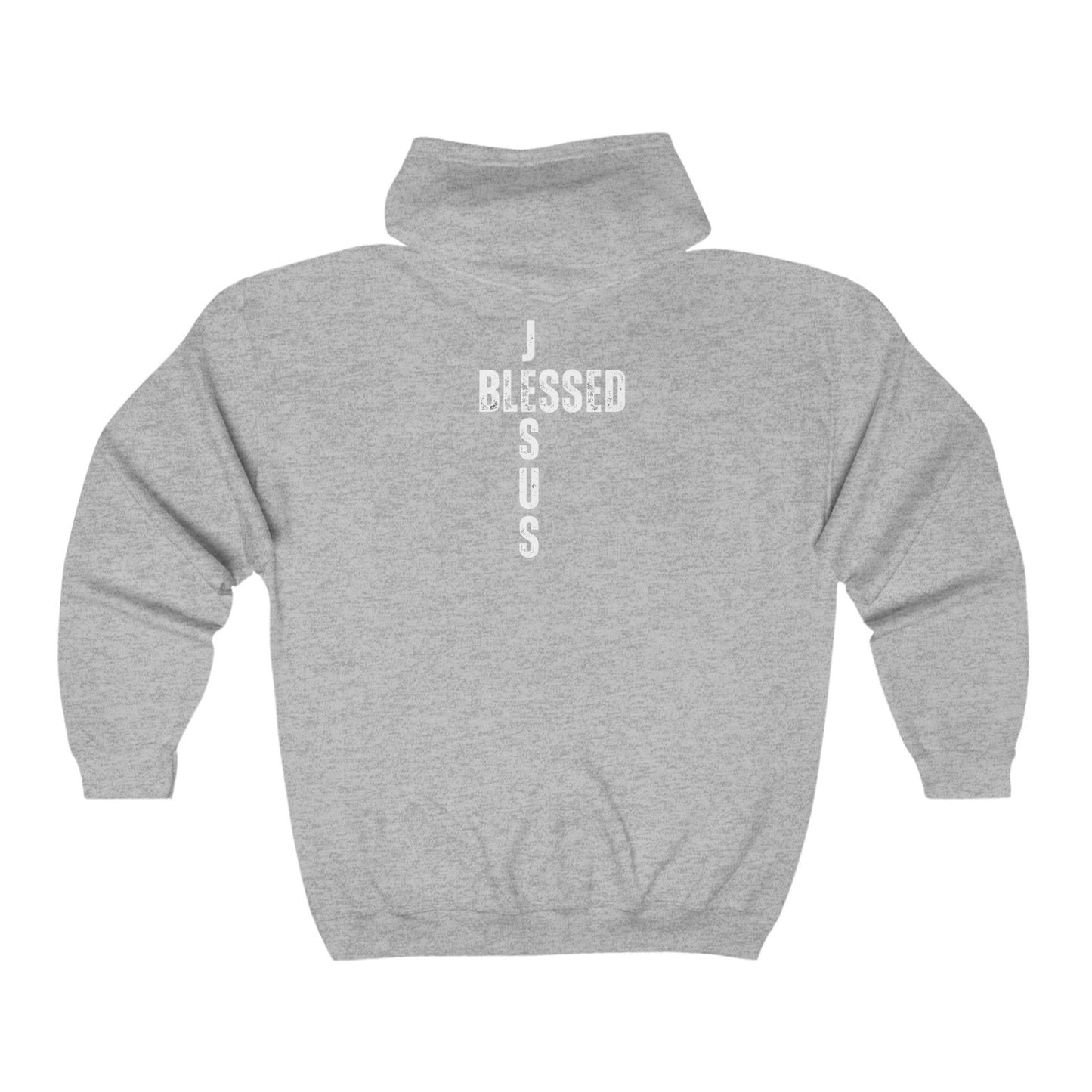 Life Stand Church #Jesus Blessed Hoodie Collab    Unisex Heavy Blend™ Full Zip Hooded Sweatshirt