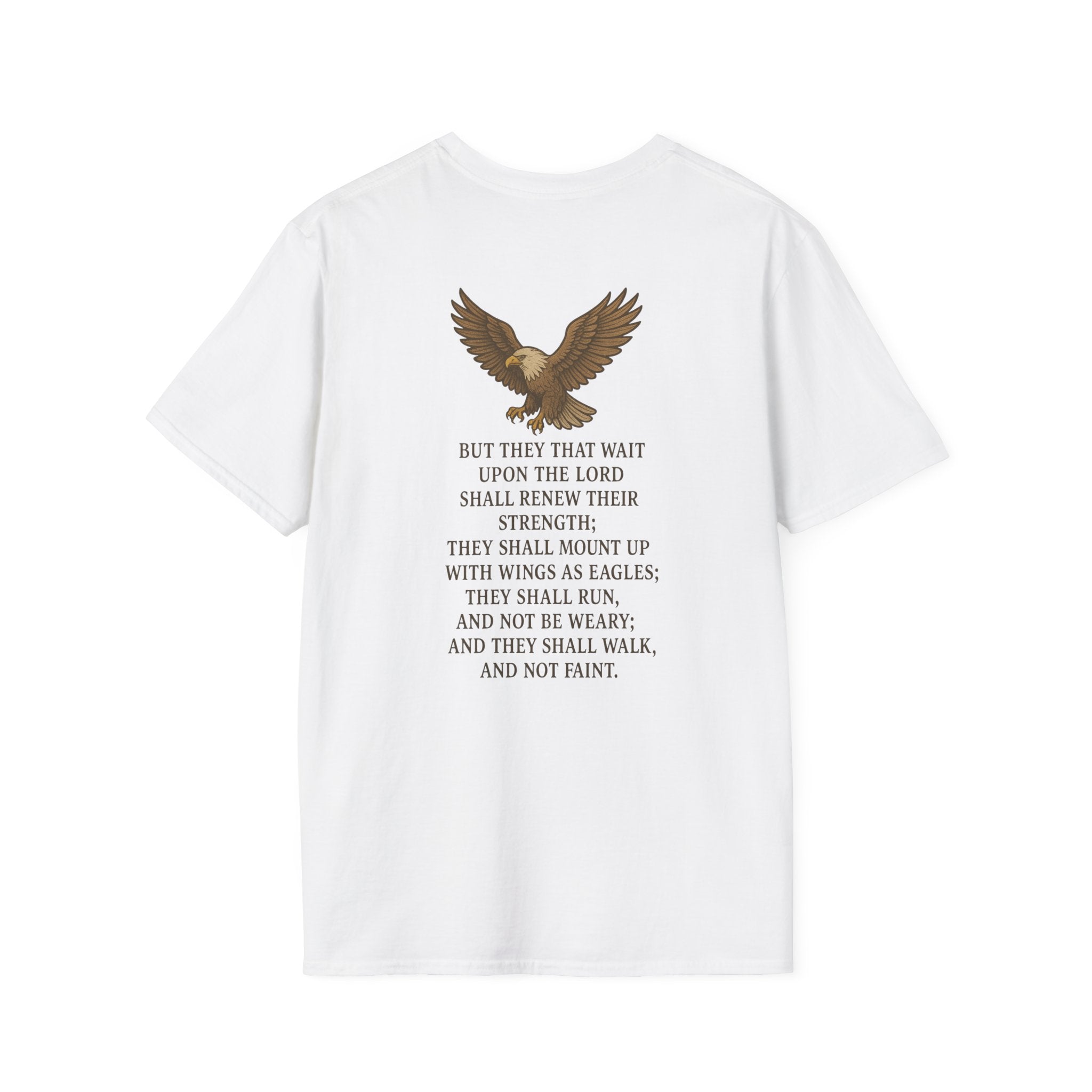 Inspirational Eagle T-Shirt, Motivational Quote Tee for Men and Women, Gift for Nature Lovers, Faith-Based Apparel, Casual Everyday Wear