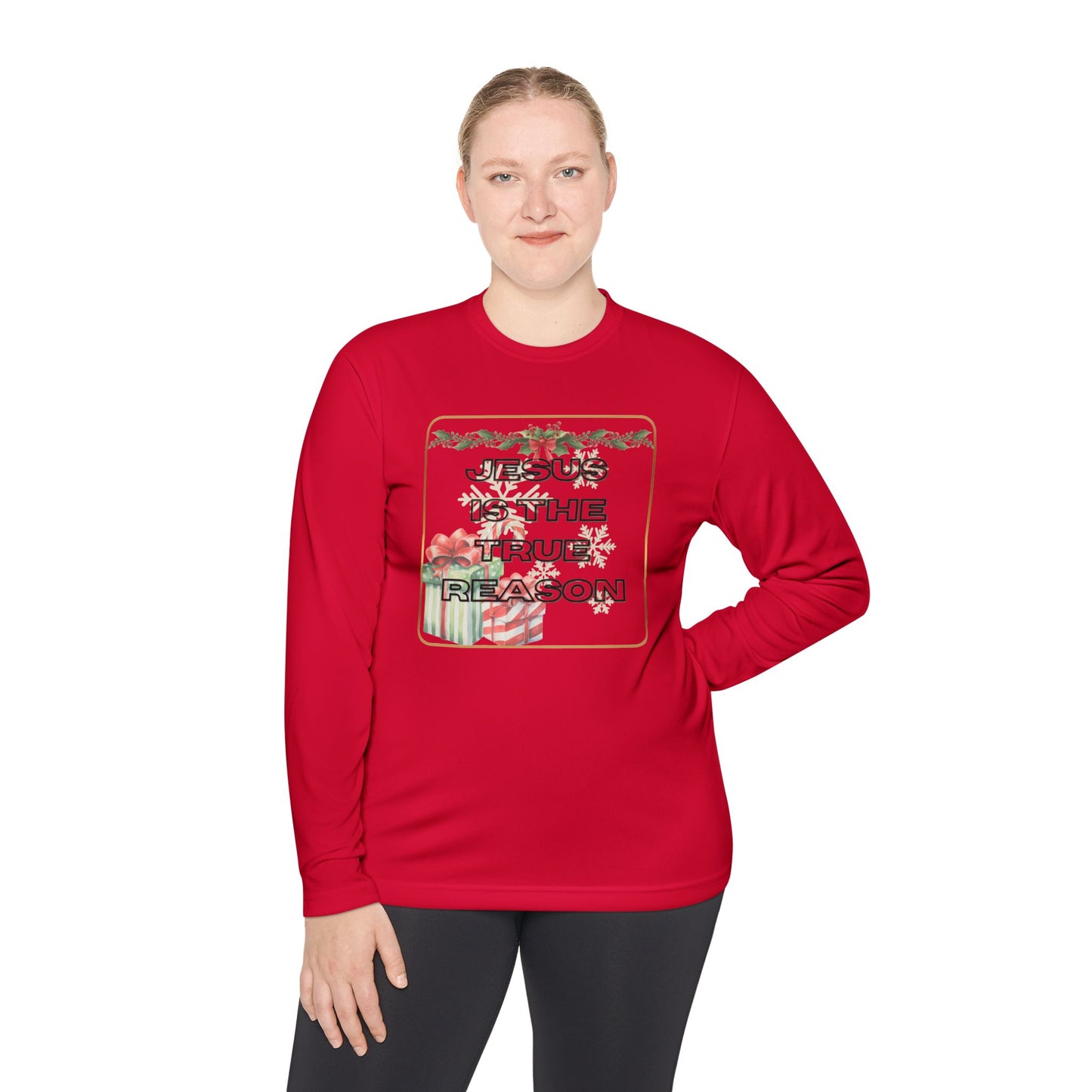 Jesus Lightweight Long Sleeve Tee - Reason for the Season Pajama Shirt