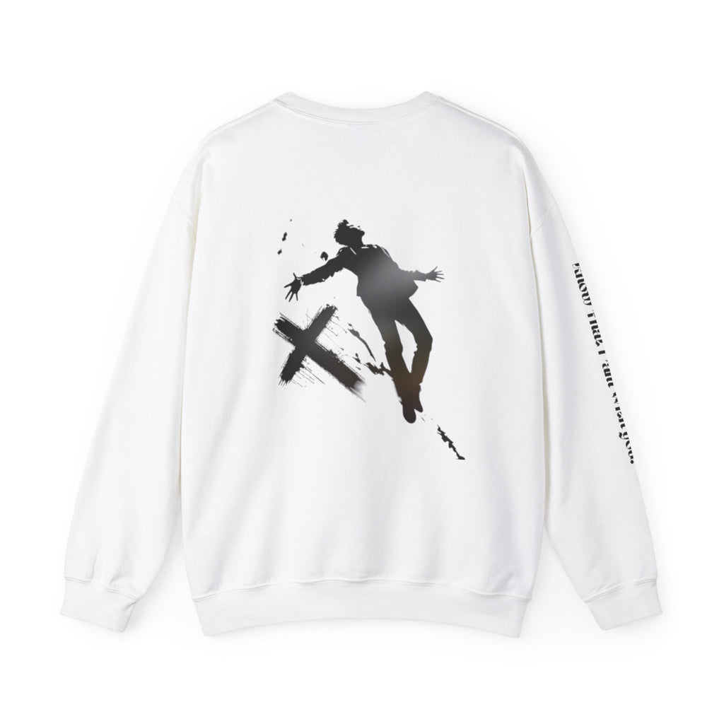 Christian Crewneck Sweatshirt - Falling into Jesus Design