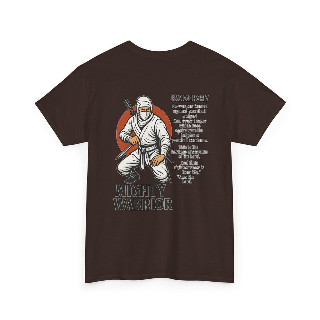 Christian Tee - Mighty Warrior Isaiah 54:17 Unisex Heavy Cotton Tee