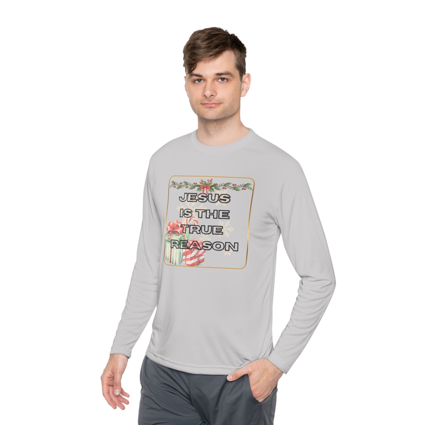 Jesus Lightweight Long Sleeve Tee - Reason for the Season Pajama Shirt