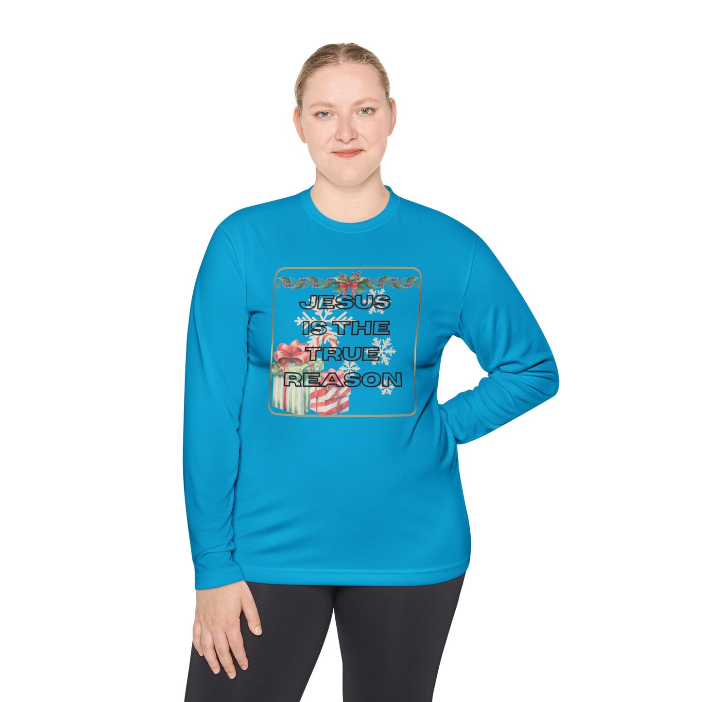 Jesus Lightweight Long Sleeve Tee - Reason for the Season Pajama Shirt