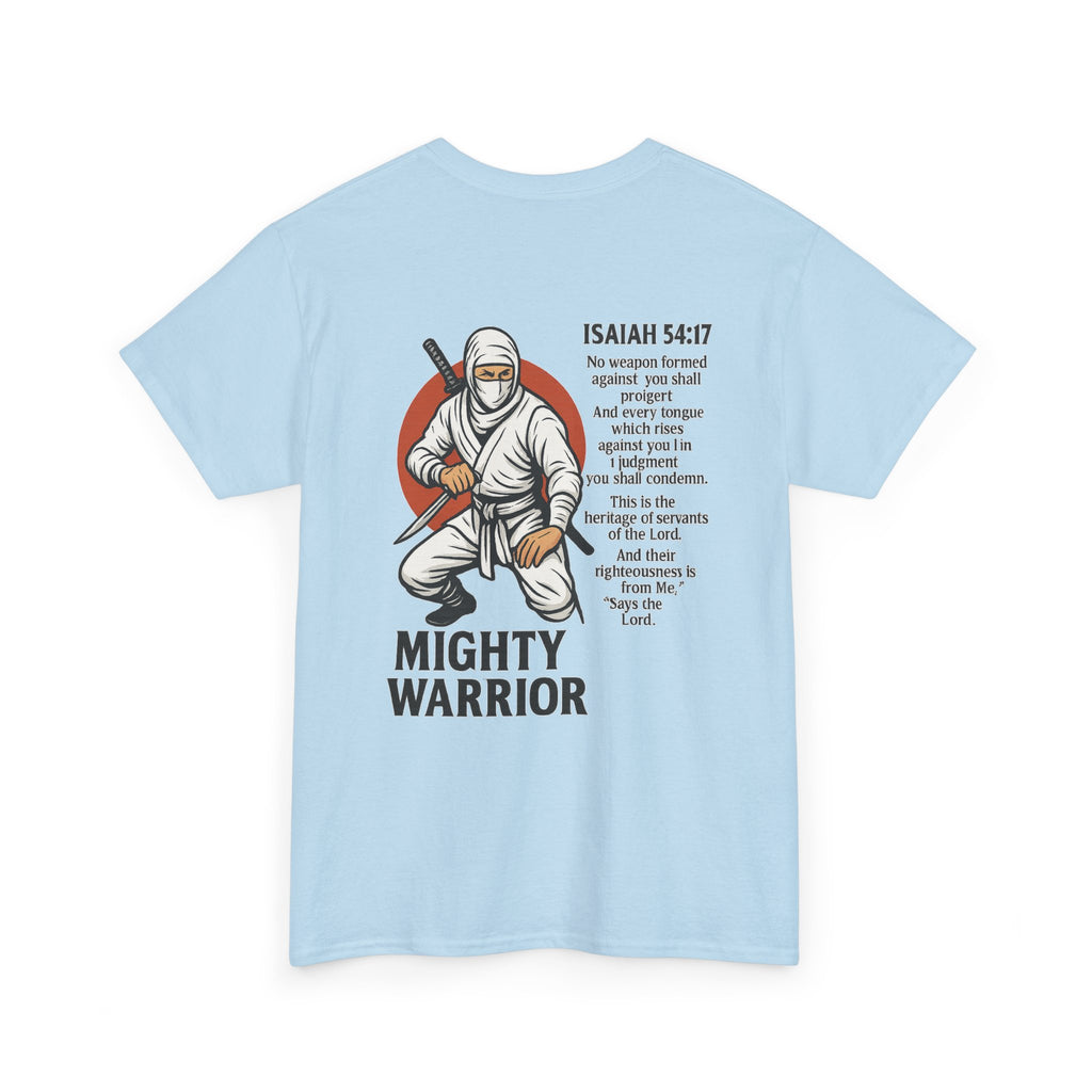 Christian Tee - Mighty Warrior Isaiah 54:17 Unisex Heavy Cotton Tee