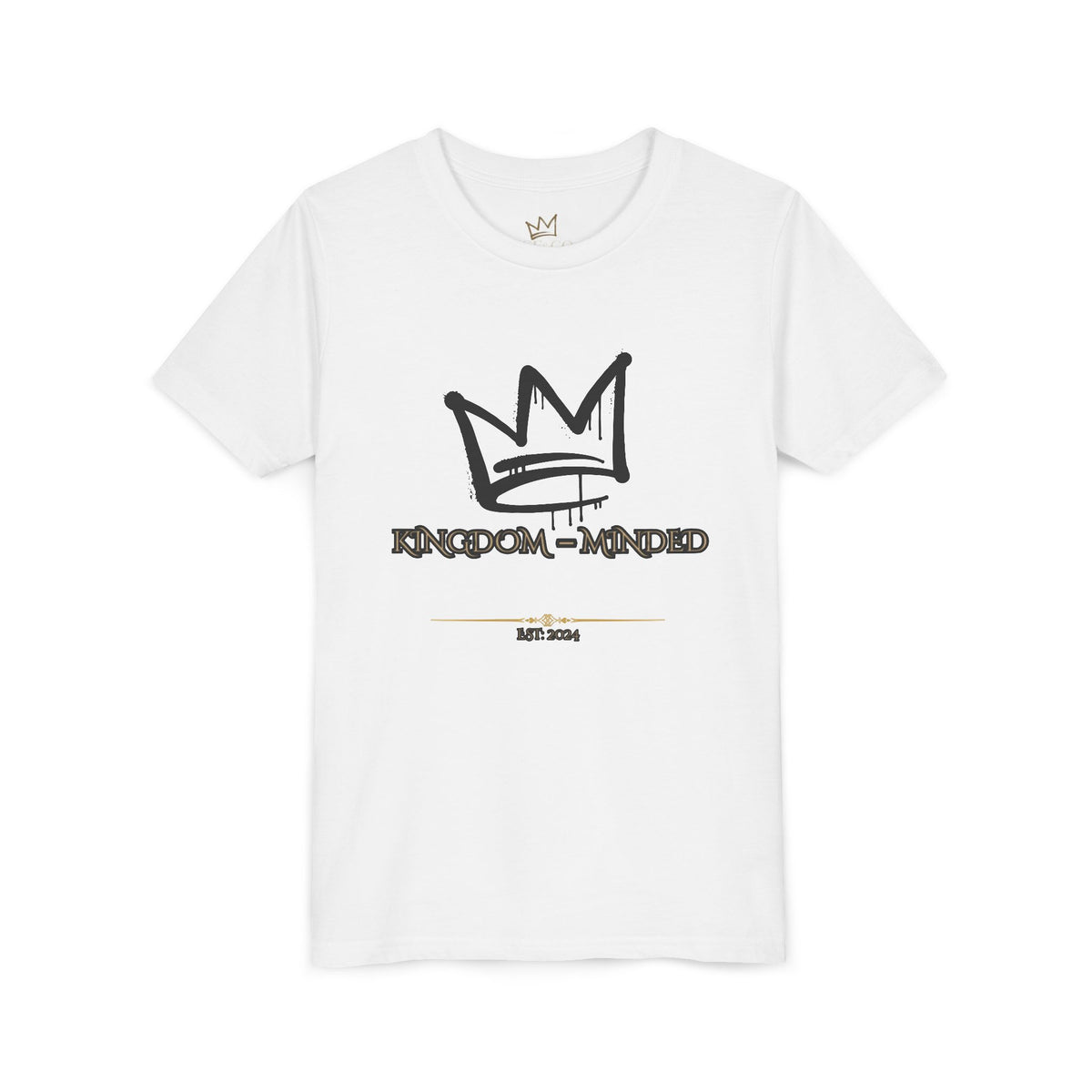 Kingdom-Minded Youth Tee — Crown Graphic Kids Shirt