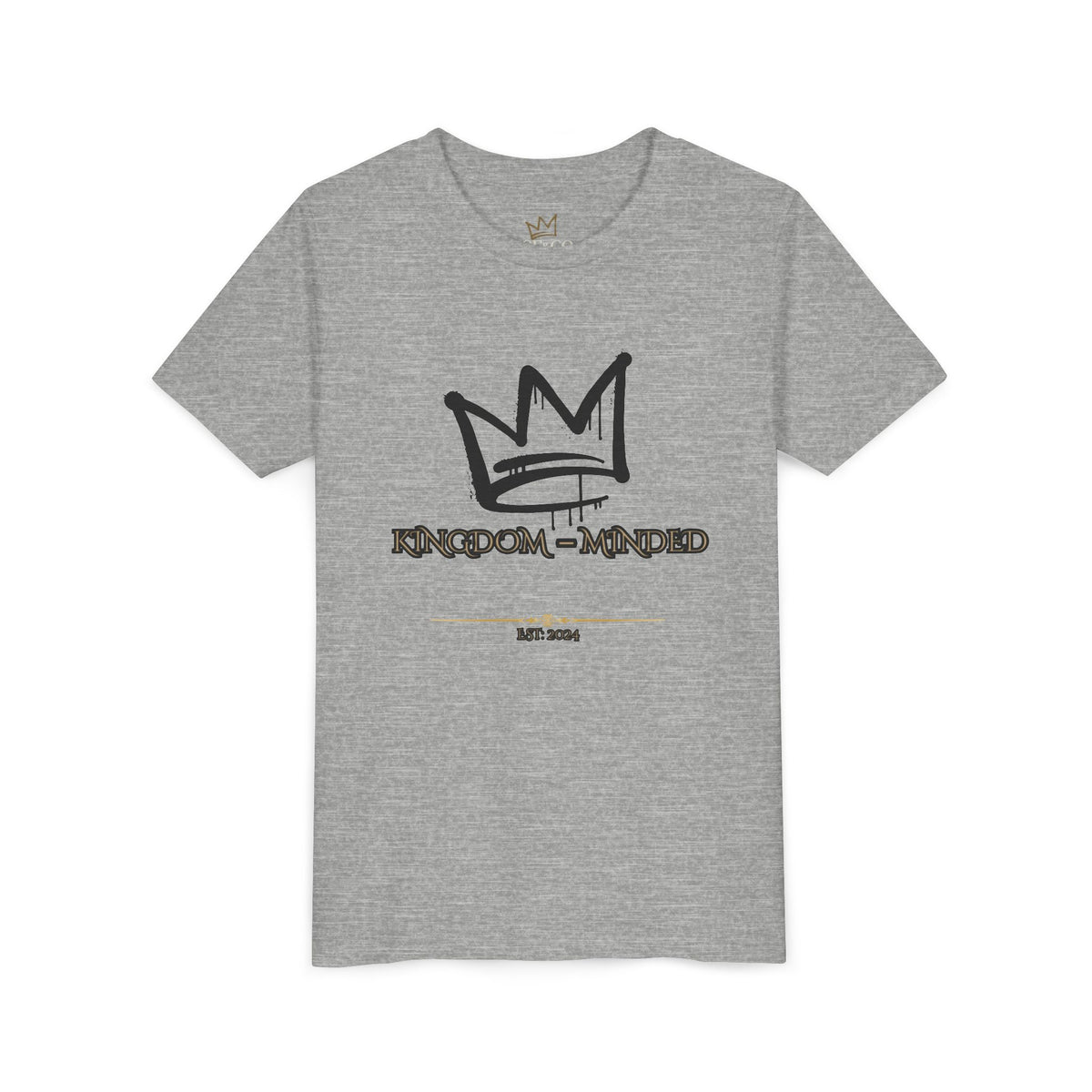 Kingdom-Minded Youth Tee — Crown Graphic Kids Shirt