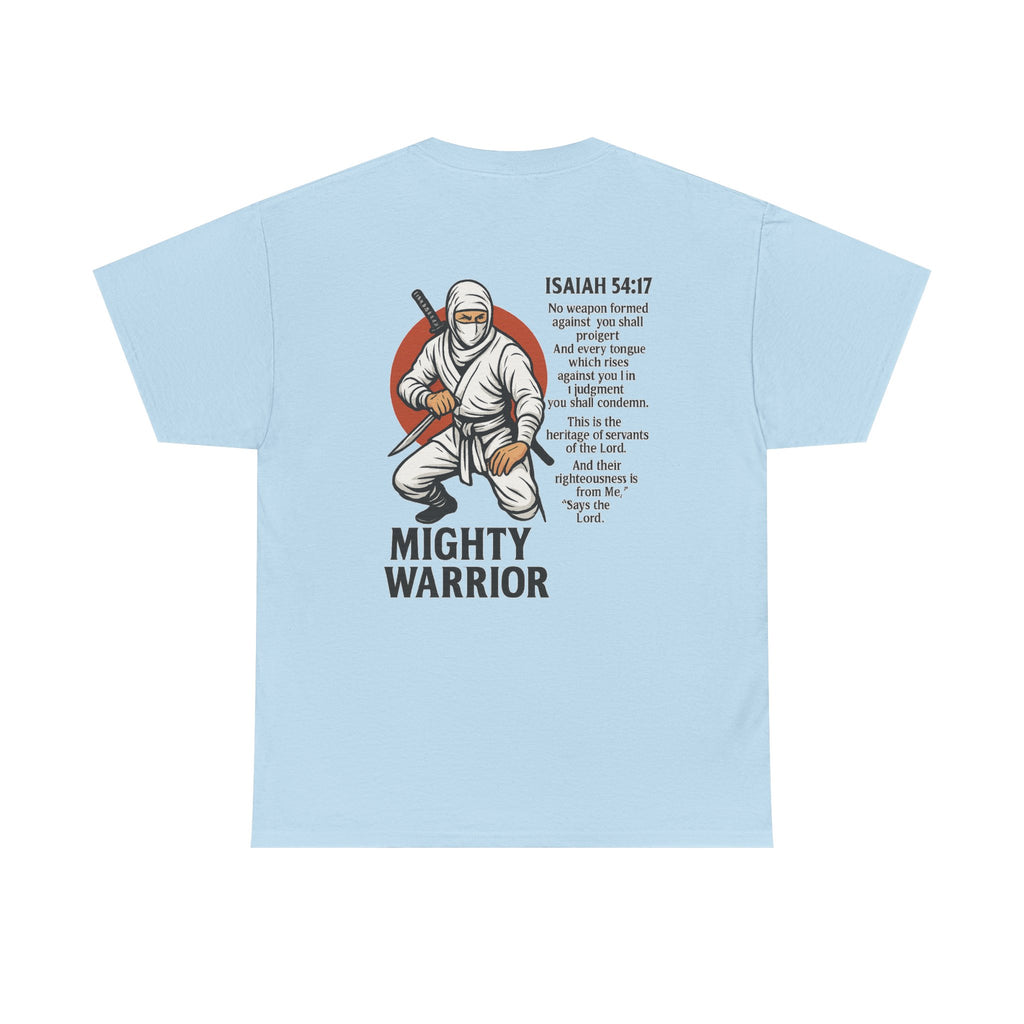 Christian Tee - Mighty Warrior Isaiah 54:17 Unisex Heavy Cotton Tee