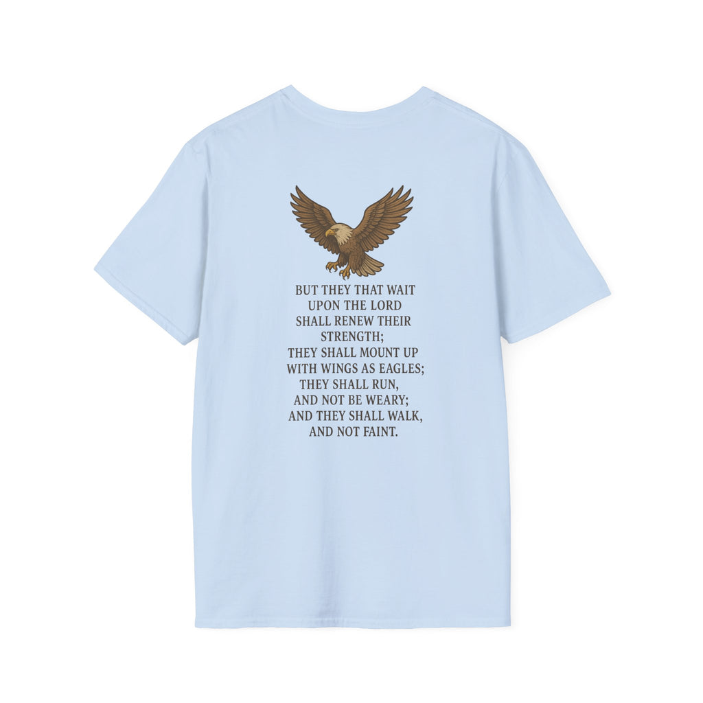 Inspirational Eagle T-Shirt, Motivational Quote Tee for Men and Women, Gift for Nature Lovers, Faith-Based Apparel, Casual Everyday Wear
