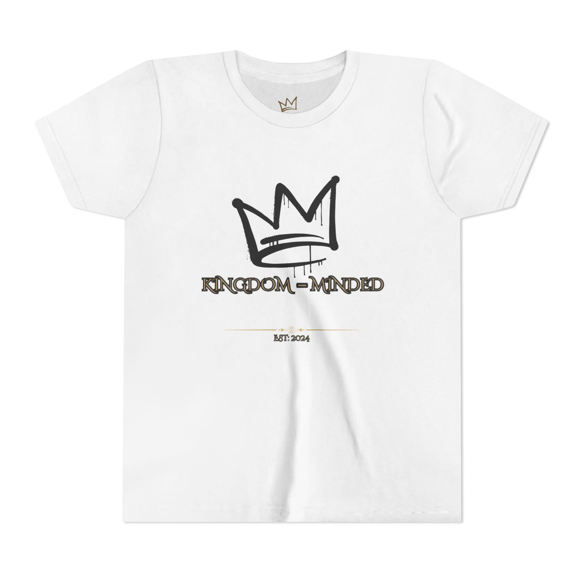 Kingdom-Minded Youth Tee — Crown Graphic Kids Shirt