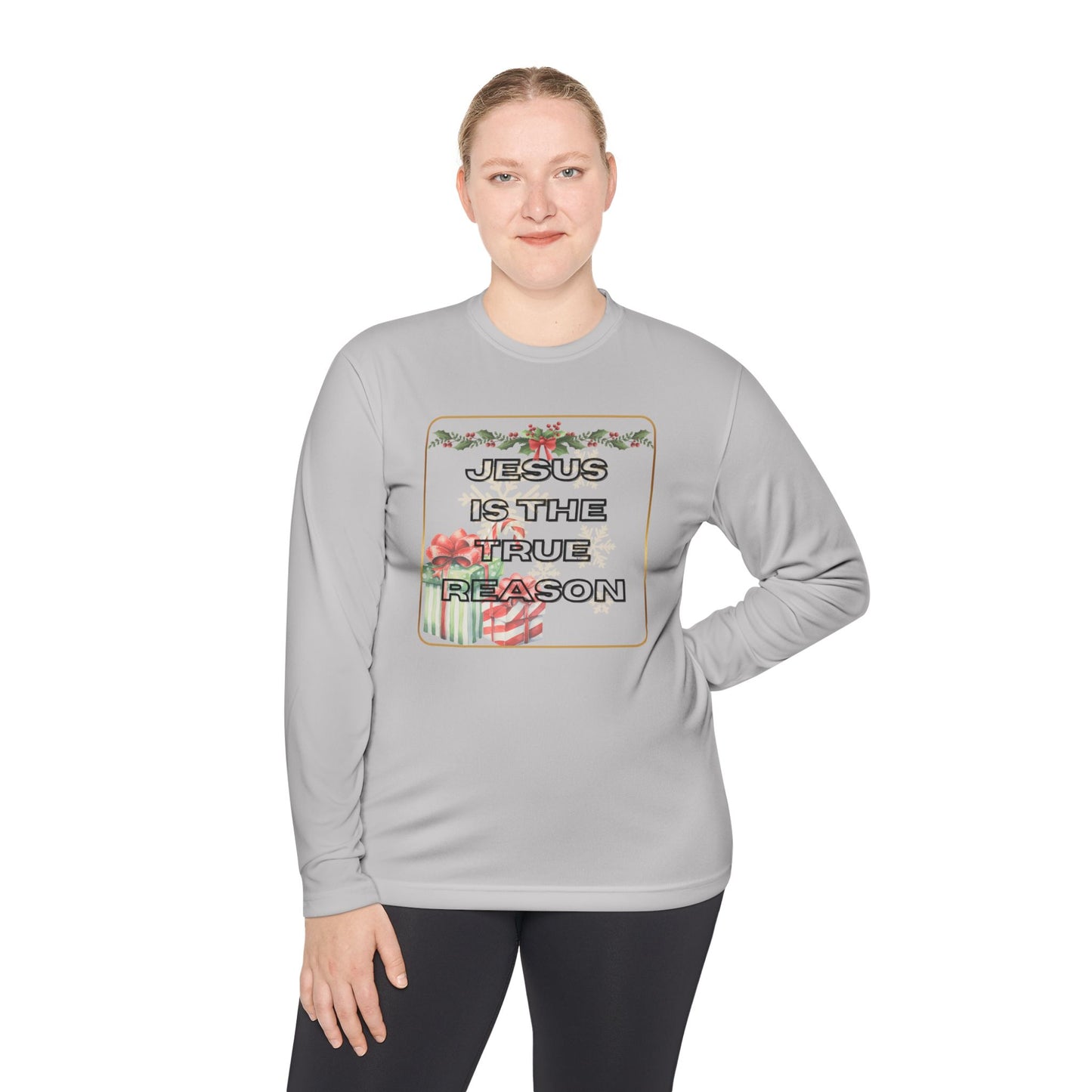 Jesus Lightweight Long Sleeve Tee - Reason for the Season Pajama Shirt