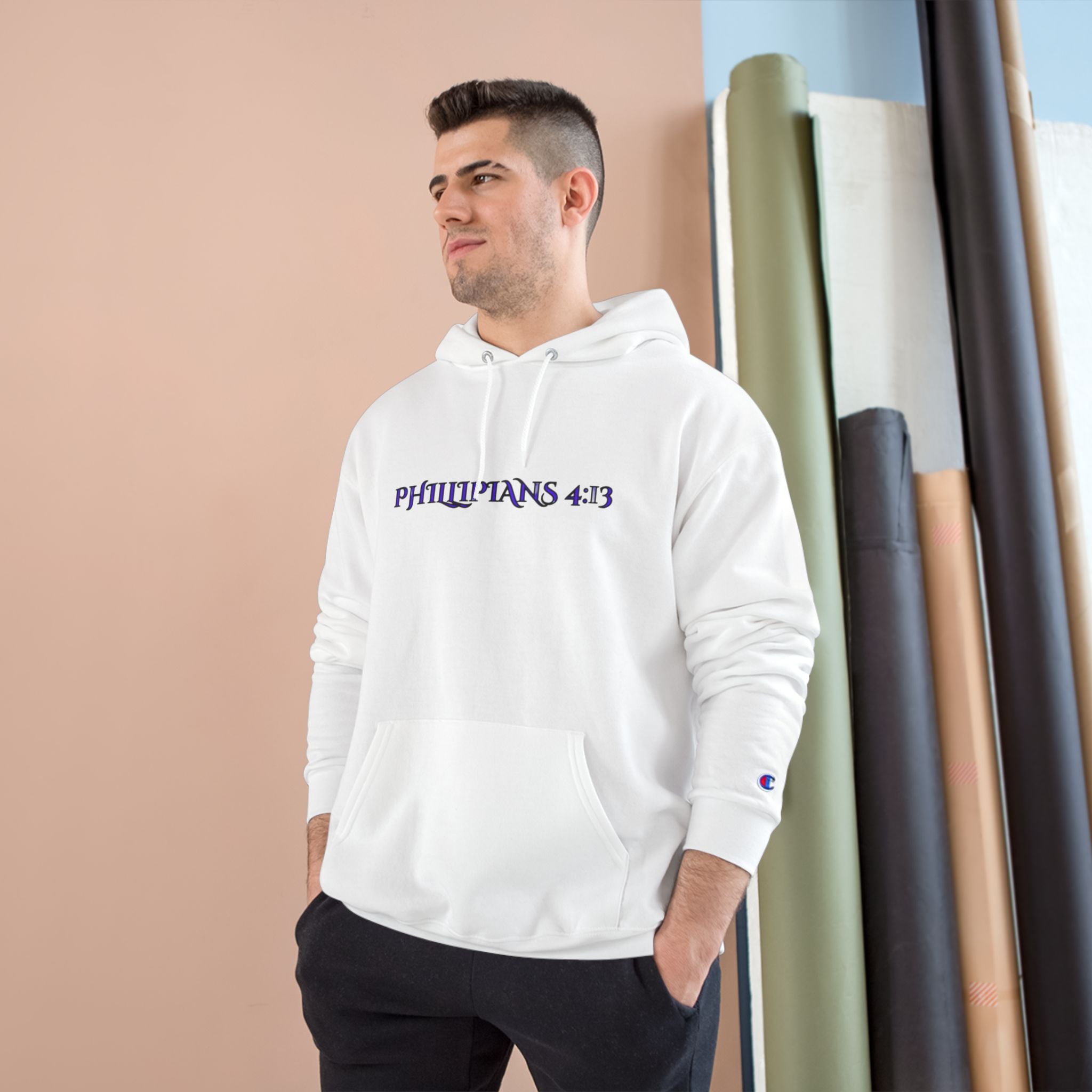 Philippians 4:13 Champion Hoodie — SF&CO Collab