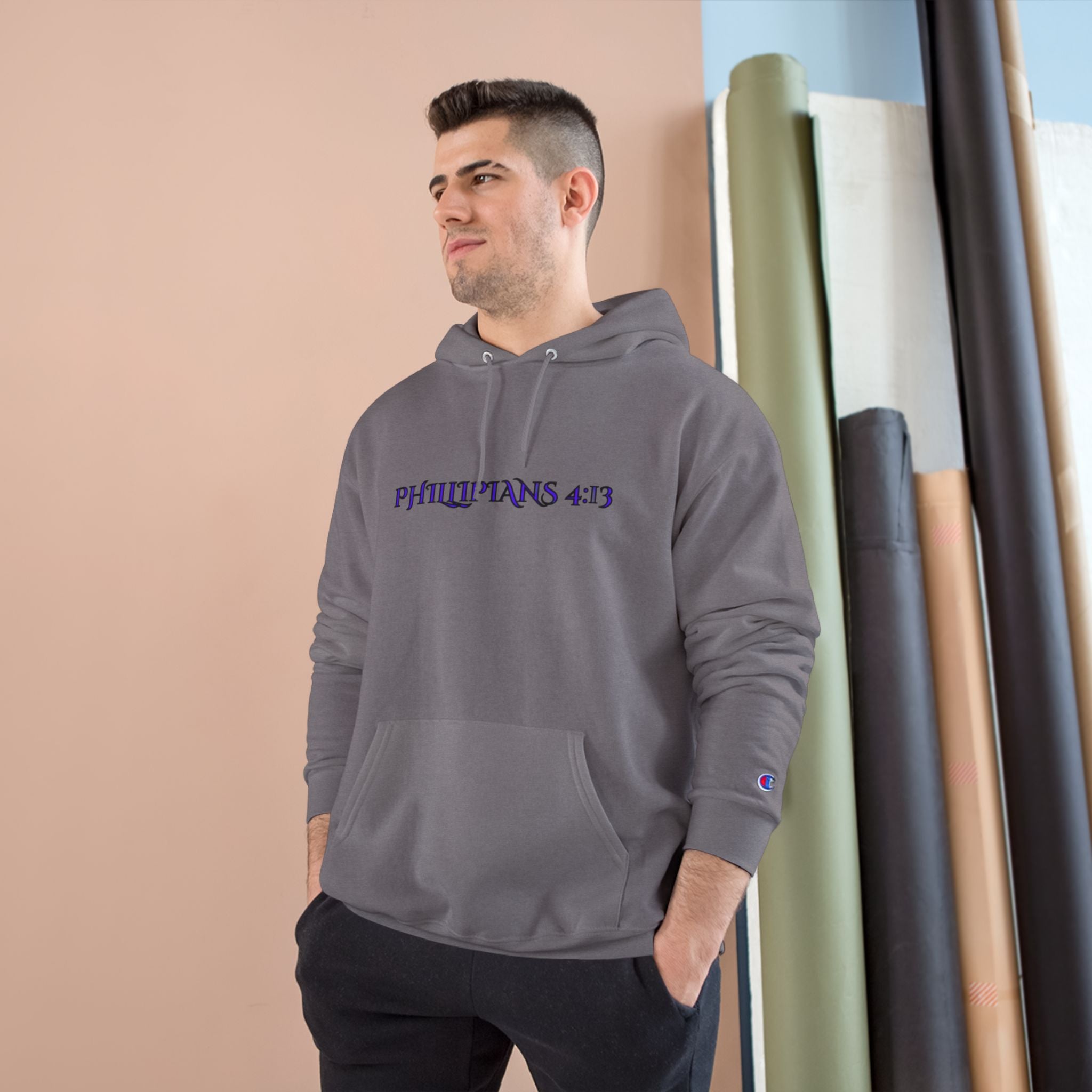 Philippians 4:13 Champion Hoodie — SF&CO Collab