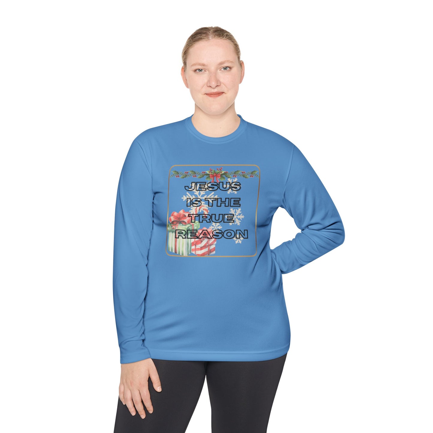 Jesus Lightweight Long Sleeve Tee - Reason for the Season Pajama Shirt